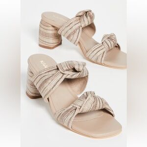 KAANAS heeled sandals tan gold size 10